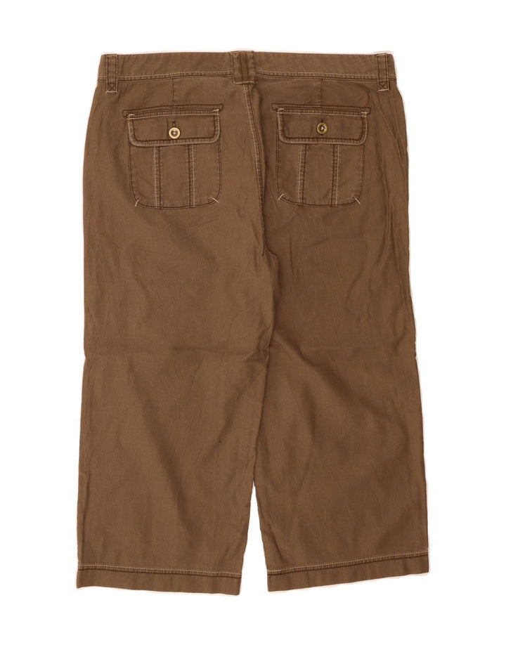 EDDIE BAUER Womens Straight Capri Trousers US 12 Large W32 L22 Brown Vintage Eddie Bauer and Second-Hand Eddie Bauer from Messina Hembry 