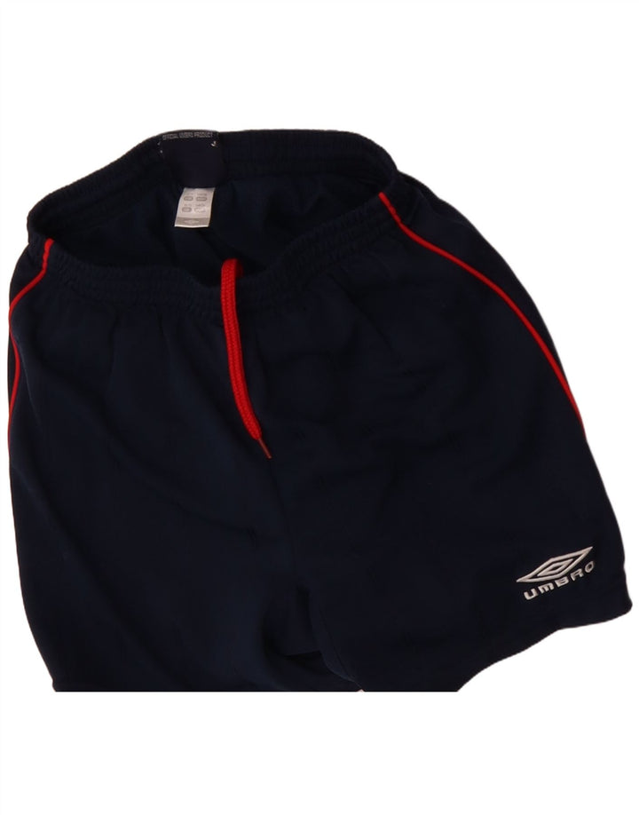 UMBRO Boys Sport Shorts 10-11 Years Navy Blue Polyester