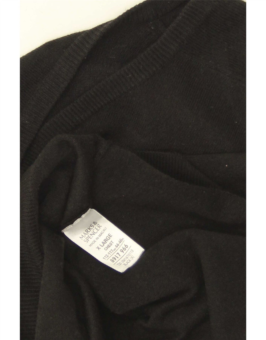 Marks & Spencer Herre V-hals sweater XL Sort Akryl