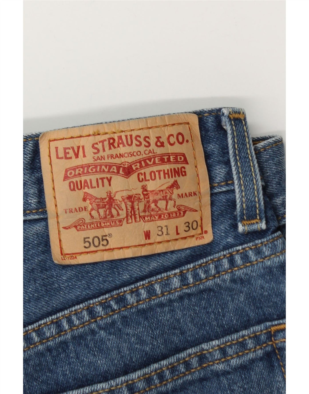 Levi's Herre 505 Regular Fit Straight Jeans W31 L28 Blå Bomuld