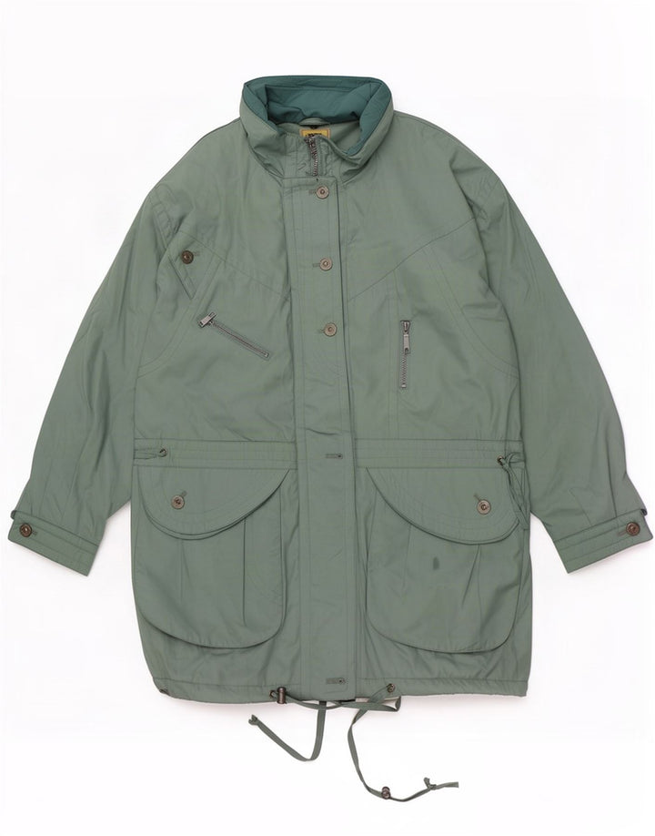 Scherer Womens Oversized Polstret Frakke UK 12 Medium Green Polyester
