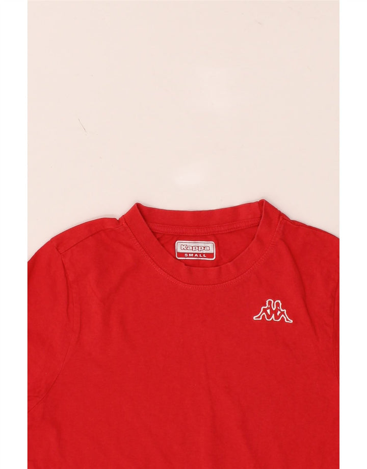 KAPPA Womens T-Shirt Top UK 10 Small Red Cotton Vintage Kappa and Second-Hand Kappa from Messina Hembry 