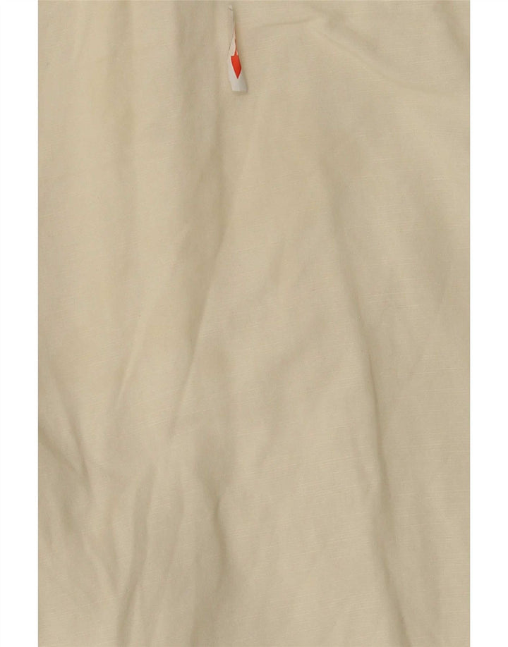 Zara Womens Cropped Trousers XL W32 L24 Off White Lyocell