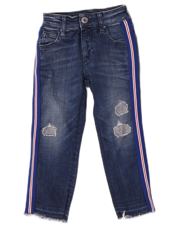 Replay Girls Distressed Slim Jeans 2-3 år W18 L15 Blue Colourblock