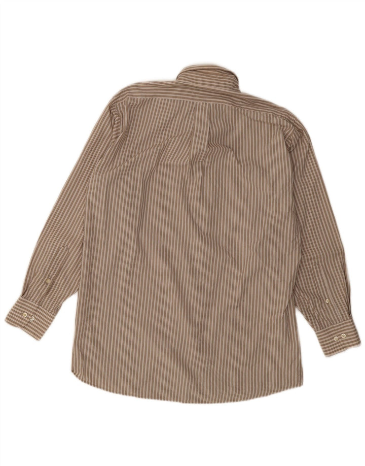 Chaps Herreskjorte str. 15 15 1/2 Medium Brun Nålestribet Bomuld