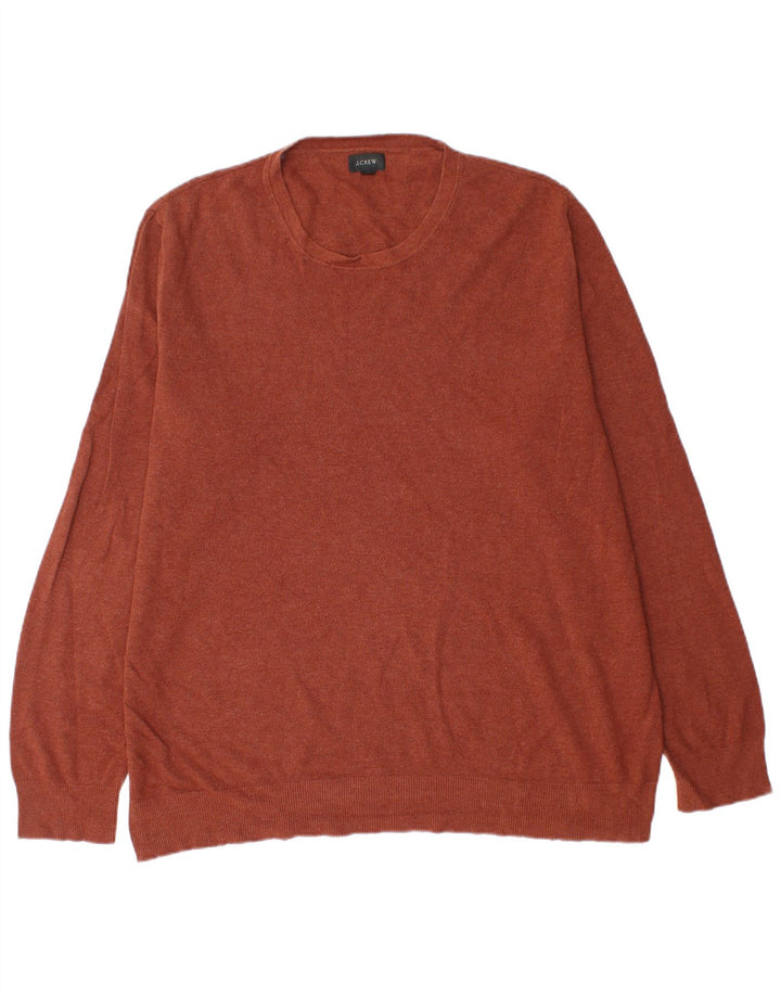 J. Crew Herre Boat Neck Jumper Sweater XL Brun Bomuld