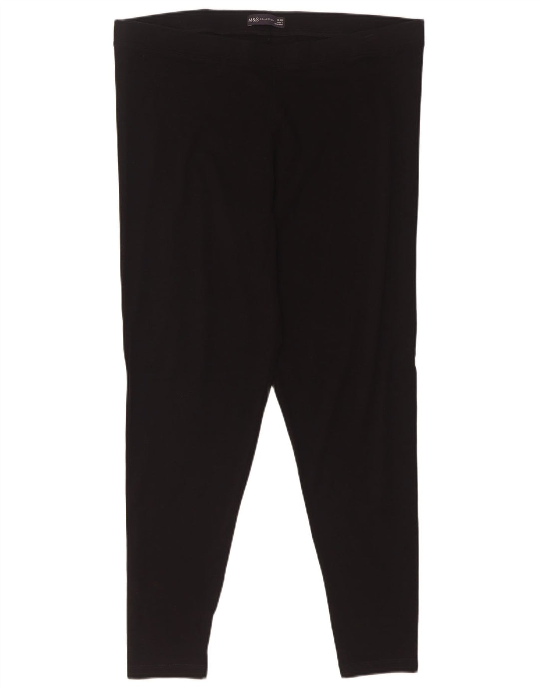 Marks & Spencer Dame Leggings UK 18 XL Sort Bomuld