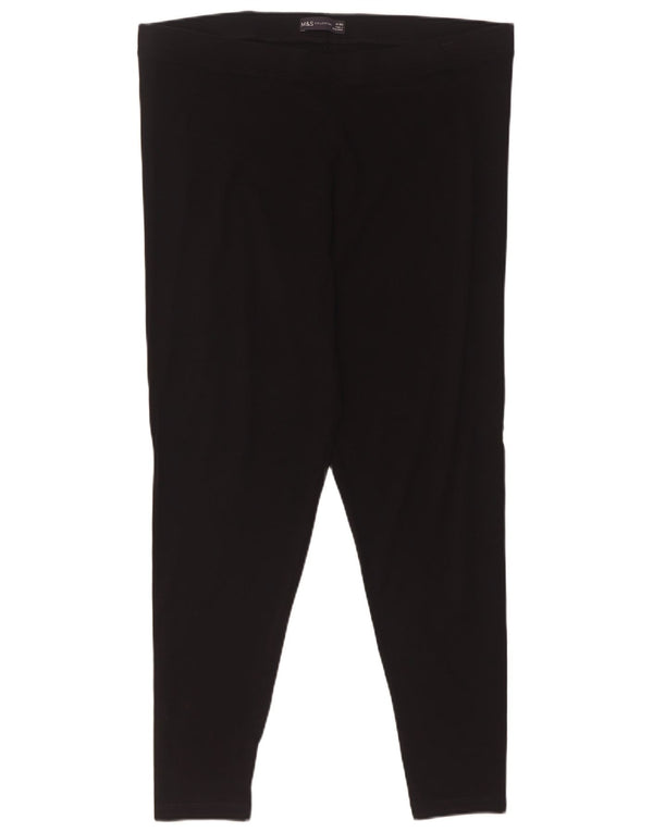 Marks & Spencer Dame Leggings UK 18 XL Sort Bomuld
