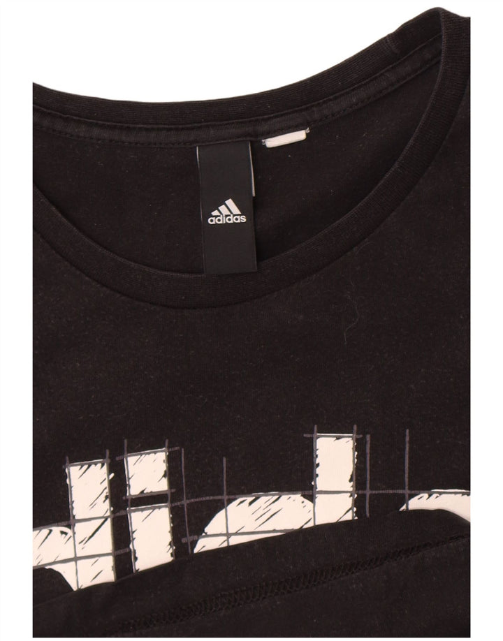 Adidas Grafisk T-shirt top til mænd, stor sort