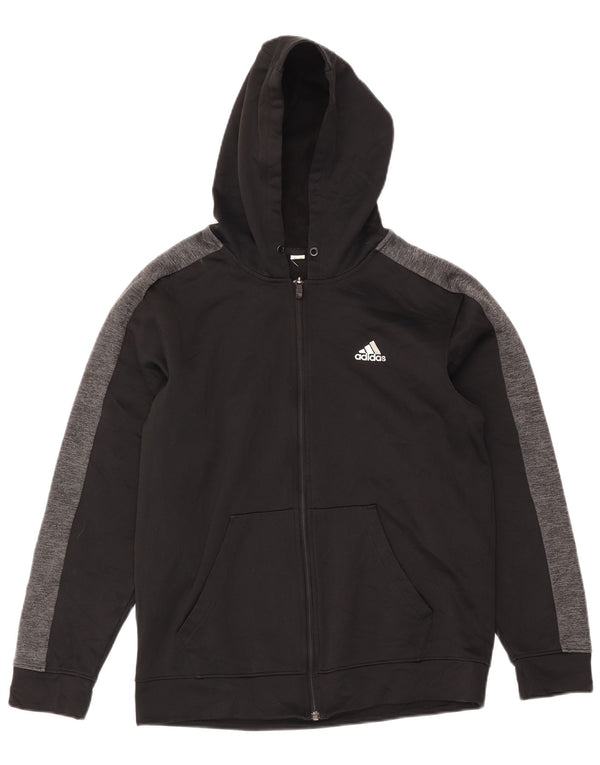 Adidas Herre Climalite hættetrøje med lynlås Medium Sort Colourblock