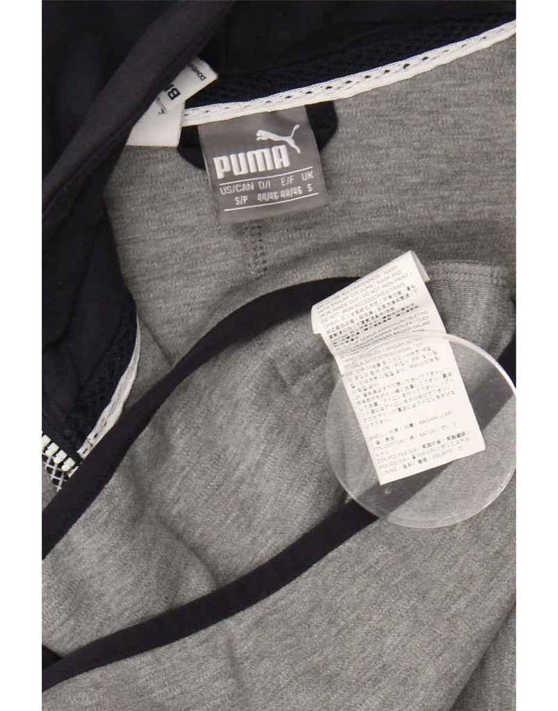 PUMA Mens BMW Motorsport Graphic Zip Hoodie Sweater Small Grey Colourblock Vintage Puma and Second-Hand Puma from Messina Hembry 