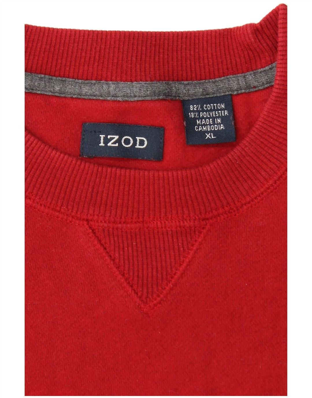 IZOD Sweatshirt til mænd XL Rød Bomuld