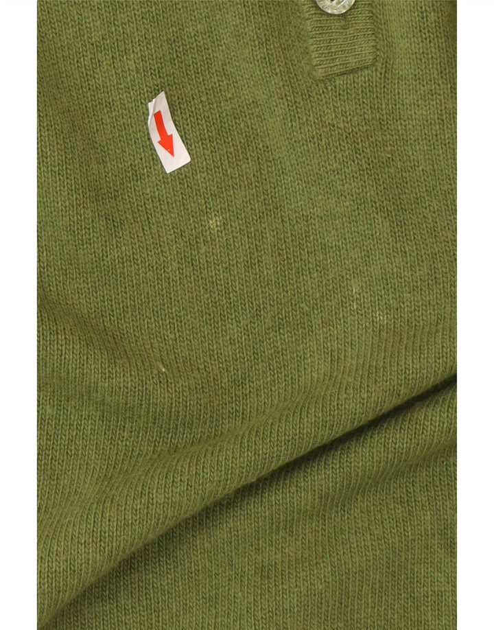 AUSTRALIAN L'ALPINA Herre Button Neck Jumper Sweater IT 48 Medium Green