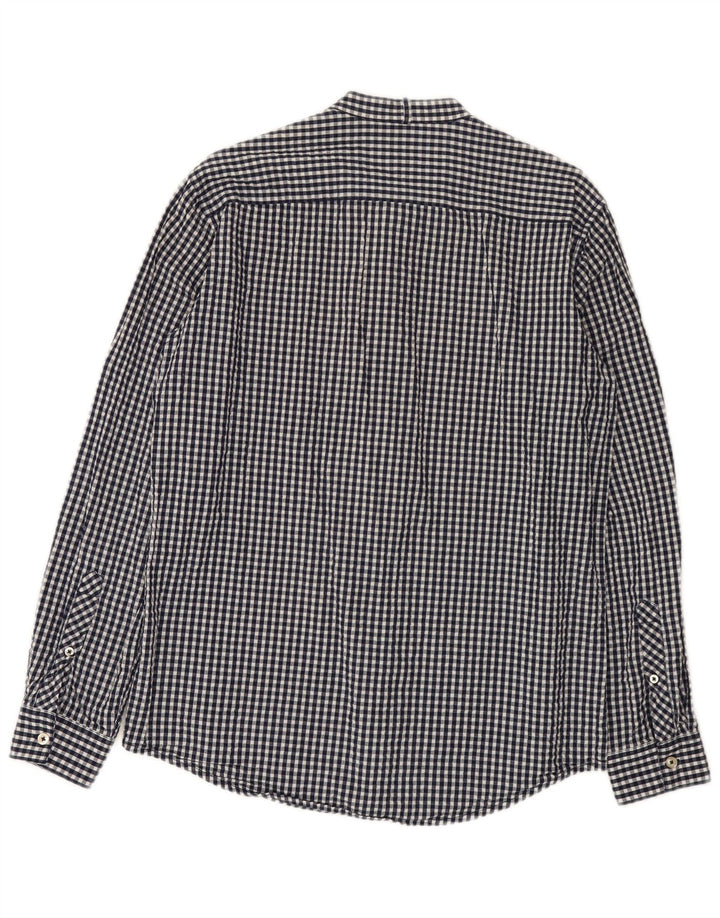 Benetton Herreskjorte Medium Marineblå Gingham Bomuld