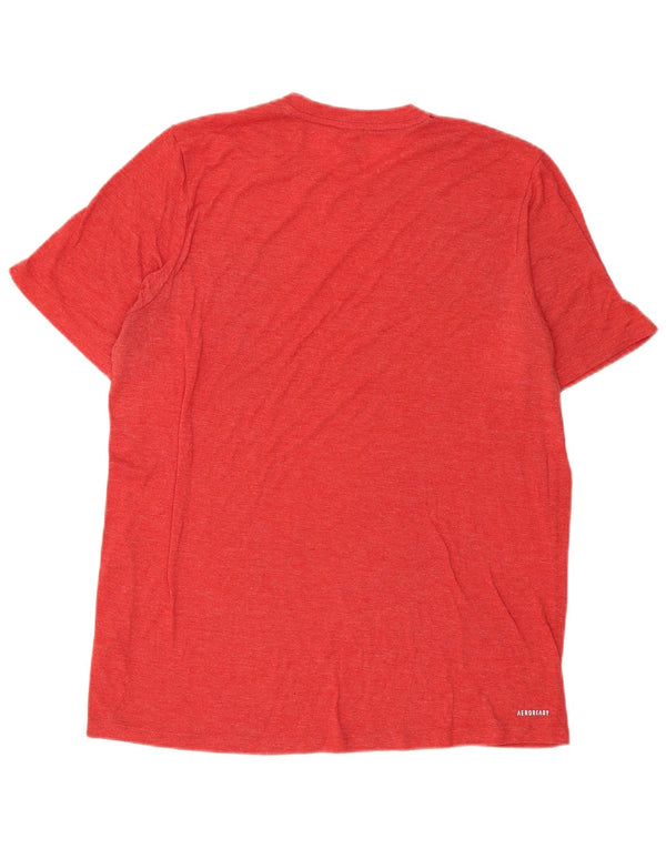 Adidas Herre Aeroready T-Shirt Top Medium Rød Polyester