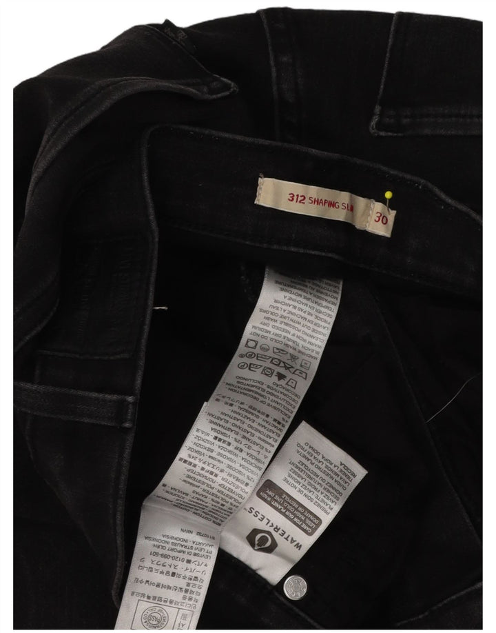 Levi's Womens 312 Shaping Slim Jeans W30 L28 Sort bomuld