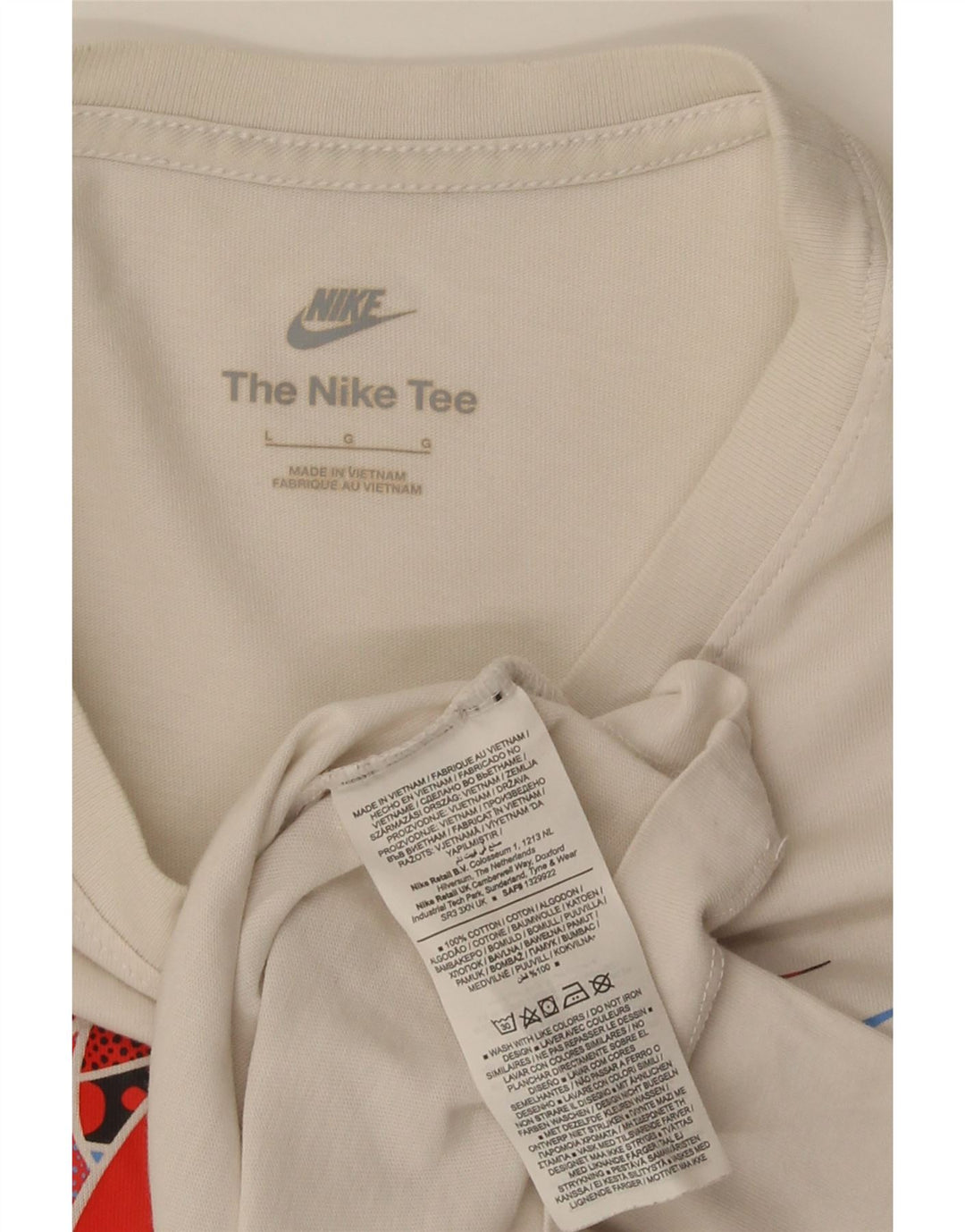 Nike grafisk t-shirt til mænd, stor off white bomuld