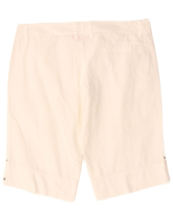 Puma Casual Shorts til kvinder UK 12 Medium W34 White Pinstripe