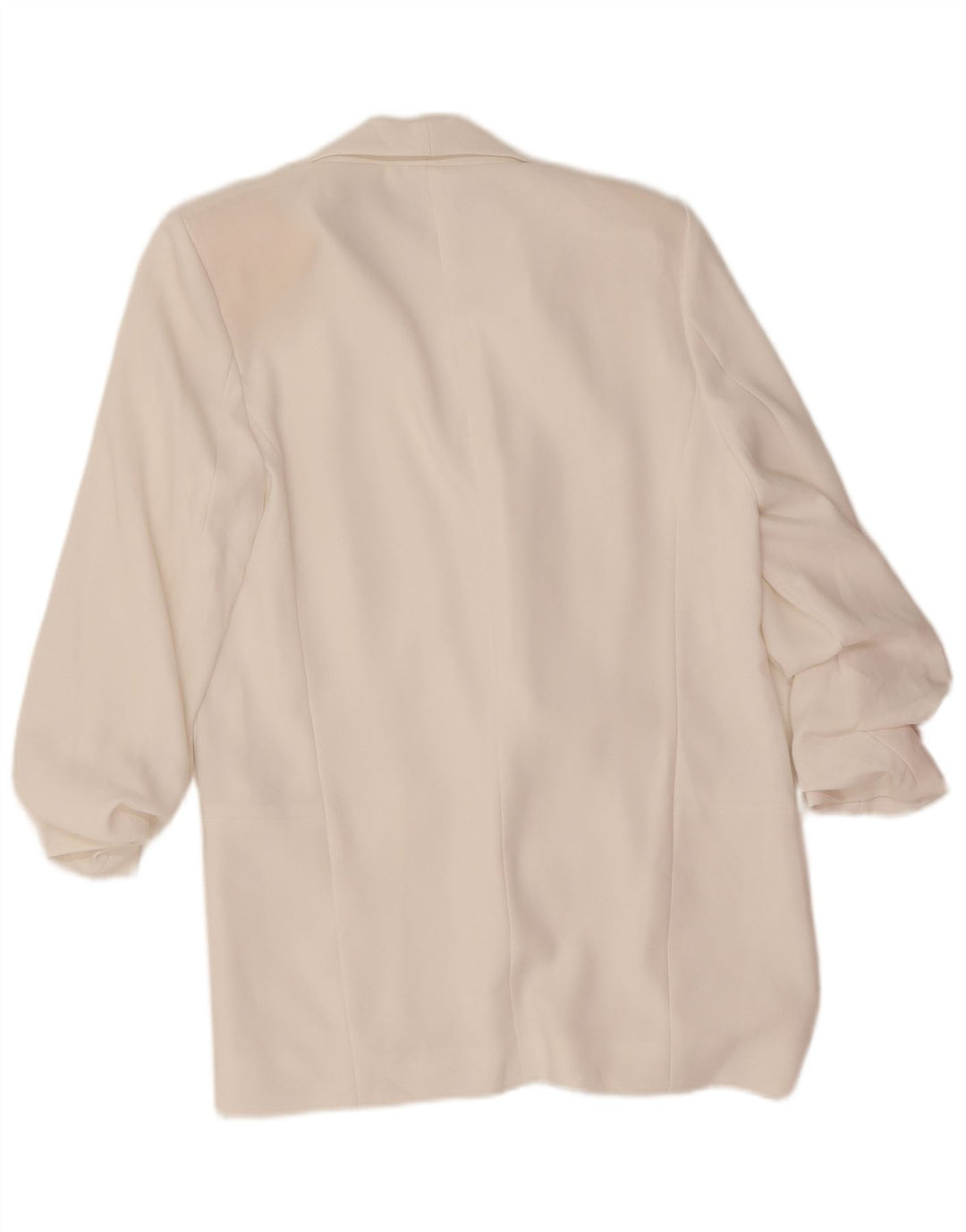 Zara Dame 3/4-ærmet blazerjakke UK 10 Small White Polyester
