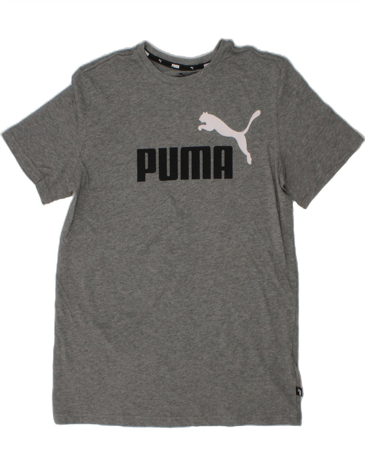 PUMA Boys Graphic T-Shirt Top 15-16 Years Grey Cotton Vintage Puma and Second-Hand Puma from Messina Hembry 