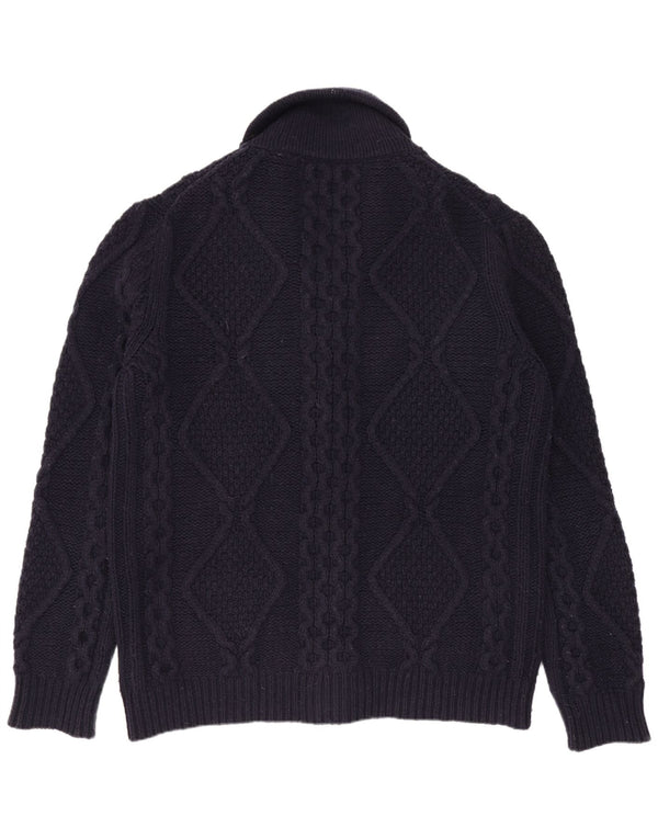 Henry Cottons Herre cardigan sweater 3XL marineblå uld