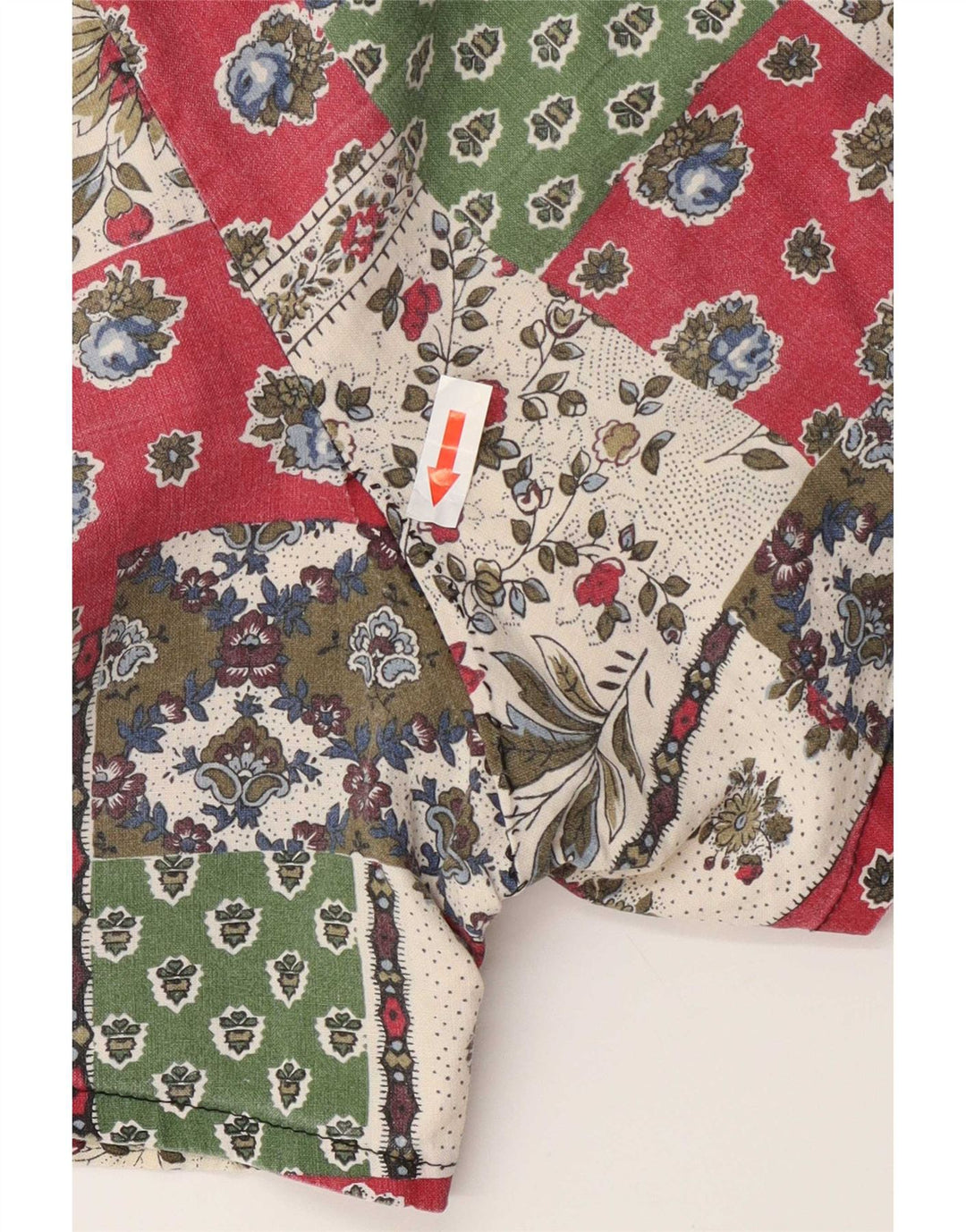 Vintage Dameshorts UK 14 Medium W30 Flerfarvet Patchwork