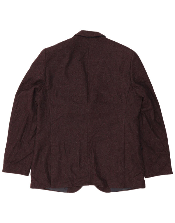 Marks & Spencer Herre 2-knaps blazerjakke UK 44 2XL Burgundy Wool