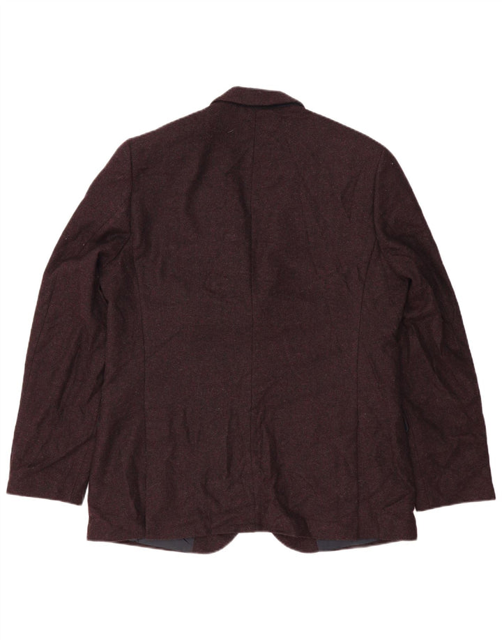 Marks & Spencer Herre 2-knaps blazerjakke UK 44 2XL Burgundy Wool
