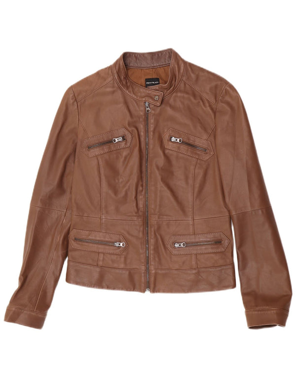 Penny Black Dame Læderjakke UK 12 Medium Brown Lammeskind