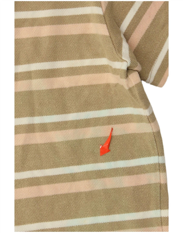 Wrangler Poloshirt til mænd Stor Khaki stribet bomuld