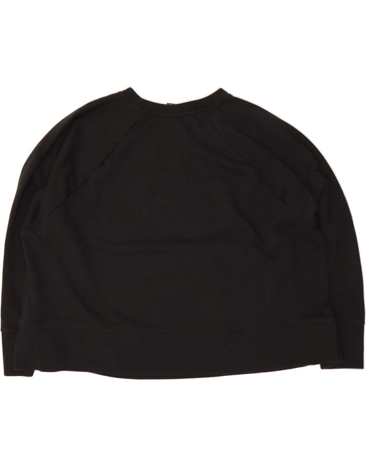 NIKE Womens Dri Fit Crop Oversized Sweatshirt Jumper UK 22 3XL Black Vintage Nike and Second-Hand Nike from Messina Hembry 