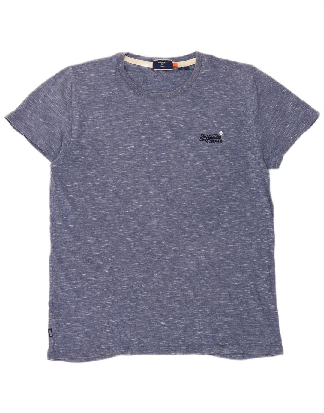Superdry T-shirt til mænd, medium blå flækket