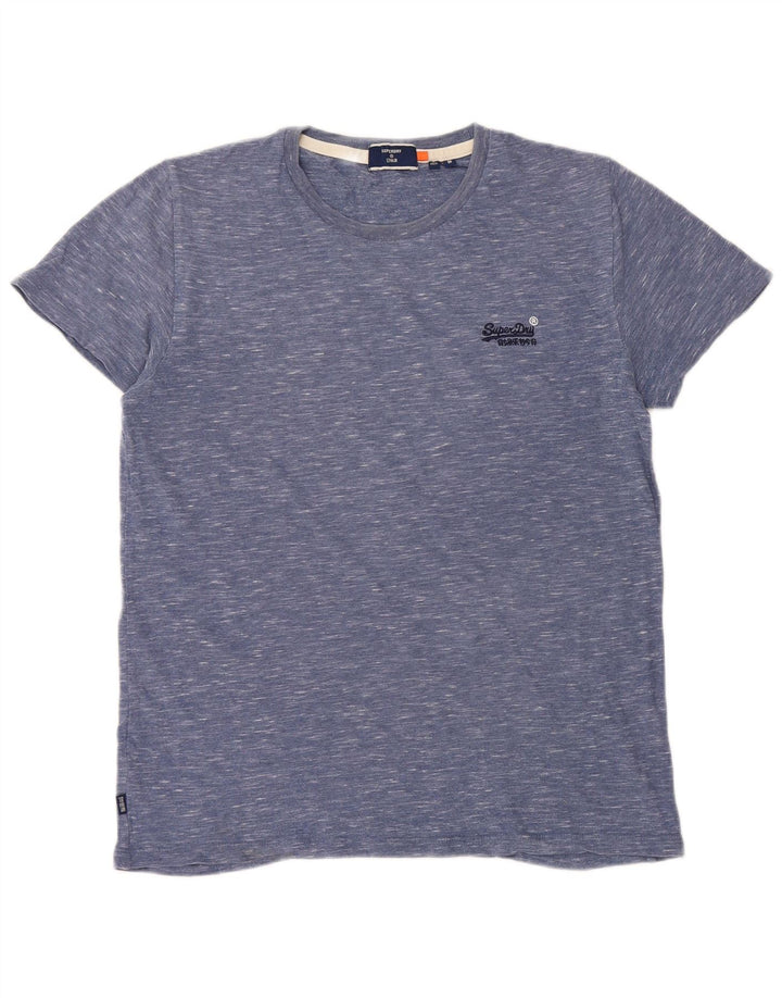 Superdry T-shirt til mænd, medium blå flækket