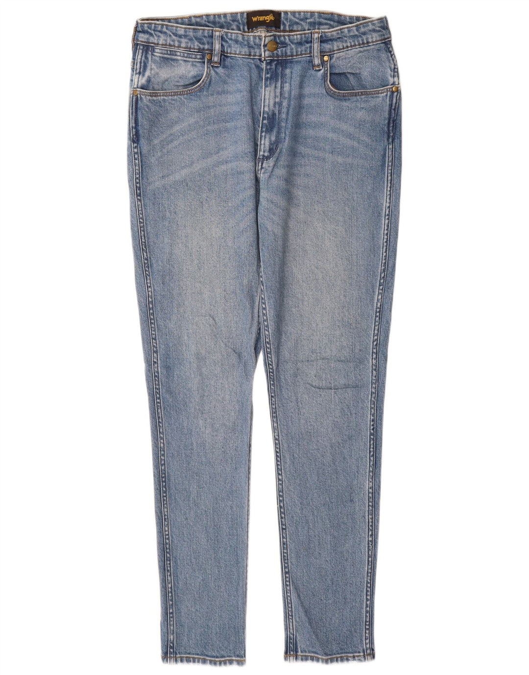 WRANGLER Dame Skinny Jeans W34 L30 Blå Bomuld
