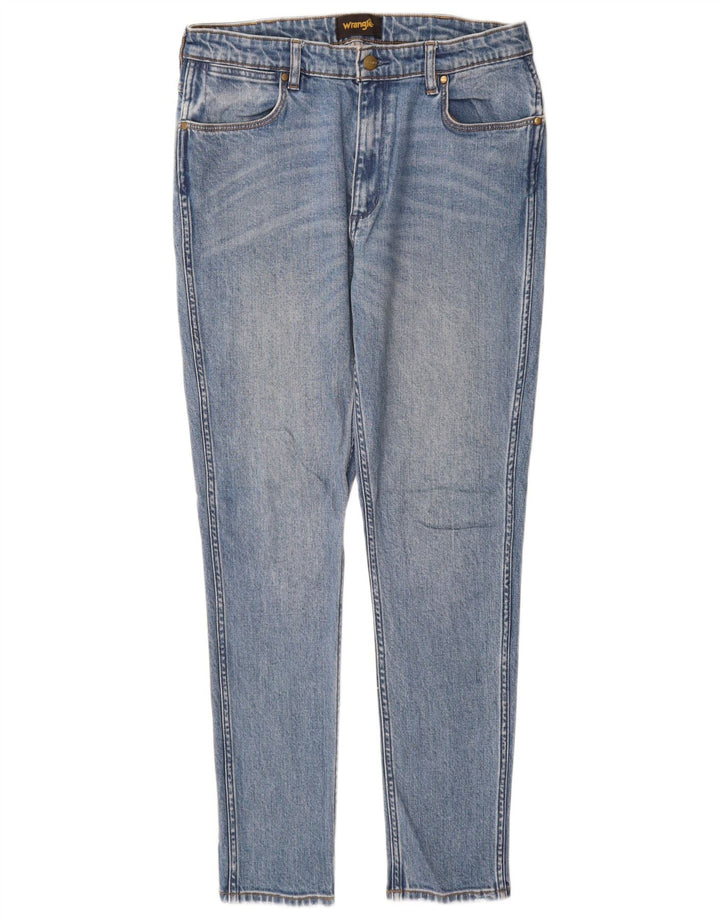 WRANGLER Dame Skinny Jeans W34 L30 Blå Bomuld