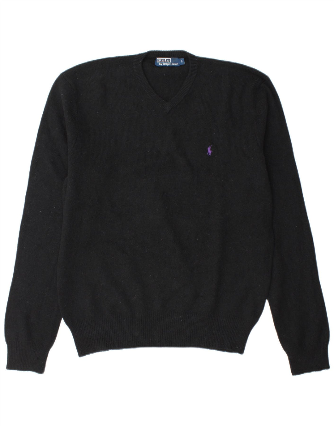 Polo Ralph Lauren Herre V-hals sweater Stor sort lammeuld
