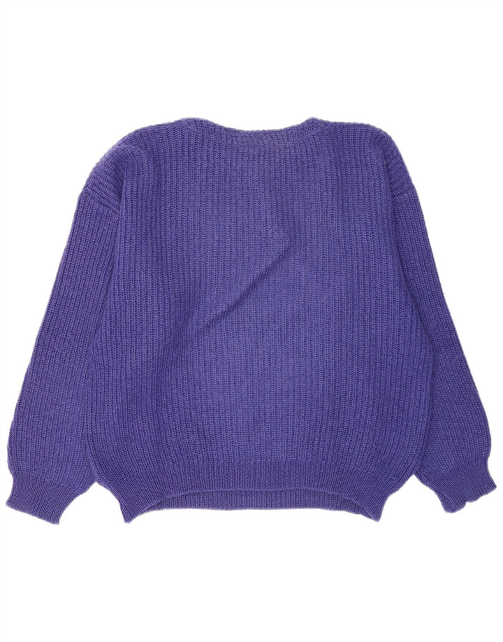 Piu Verona Herre Oversized Crew Neck Jumper Sweater IT 50 Medium Lilla