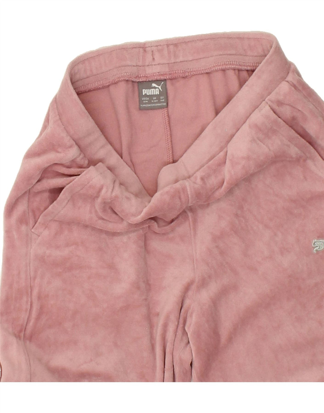 PUMA Girls Tracksuit Trousers 9-10 Years Pink Polyester Vintage Puma and Second-Hand Puma from Messina Hembry 