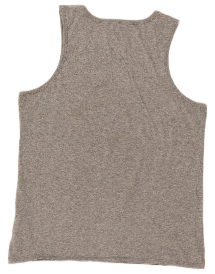 NIKE Herre Athletic Cut Vest Top Lille Grå Flecked Bomuld
