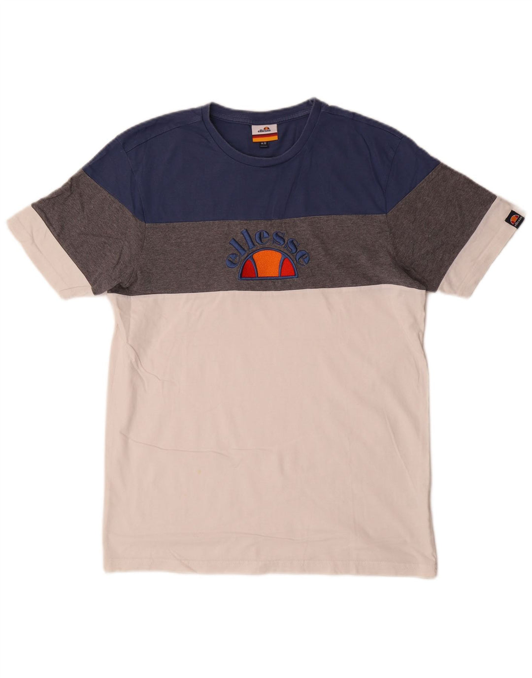Ellesse Herre Grafisk T-Shirt Top Medium Flerfarvet Colourblock Bomuld