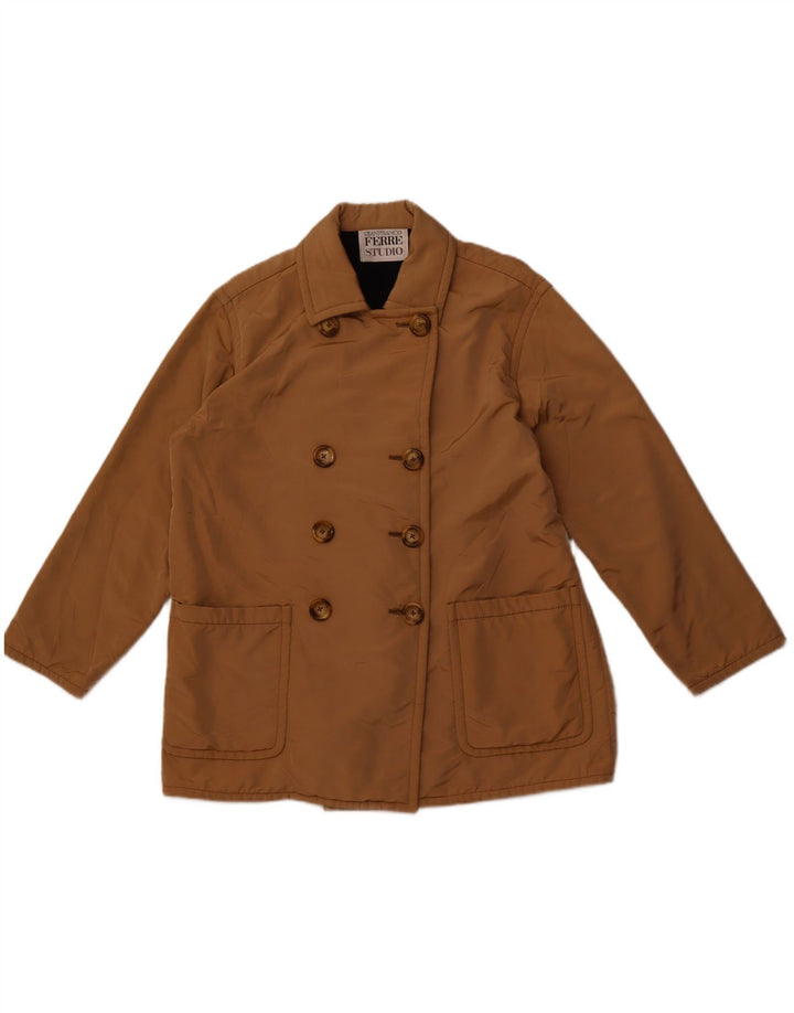 GIANFRANCO FERRE Dame vindjakke UK 12 Medium Brown Designer