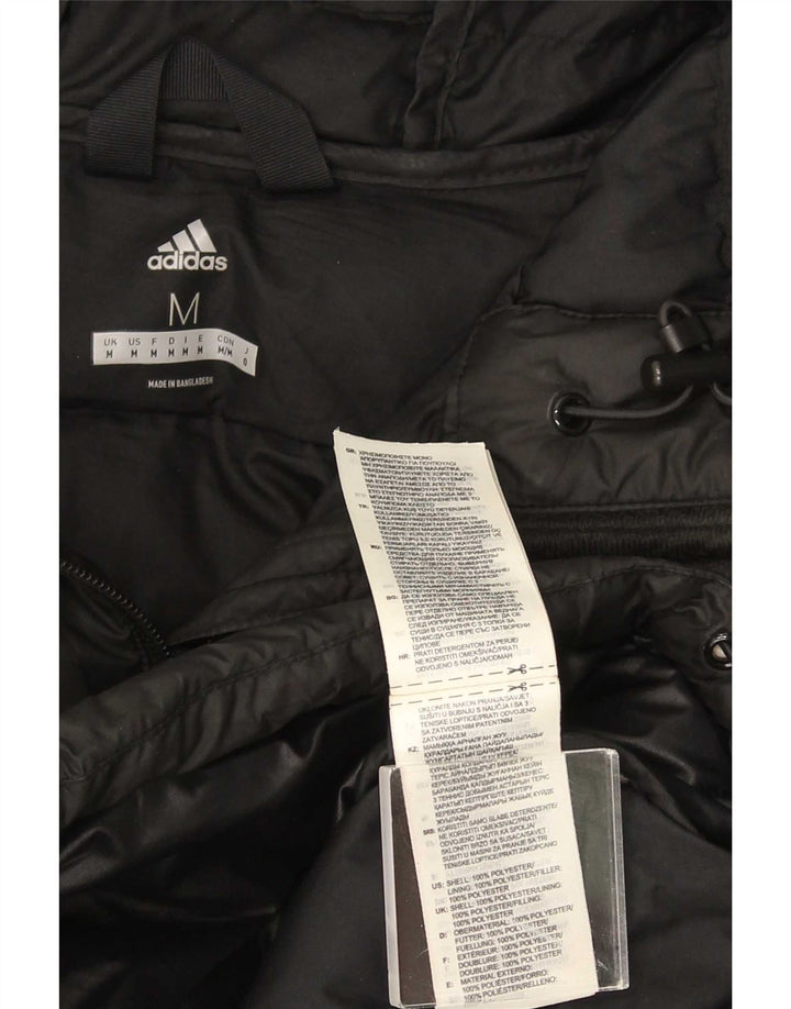 Adidas Herre hættepolstret jakke UK 38 Medium Sort Polyester