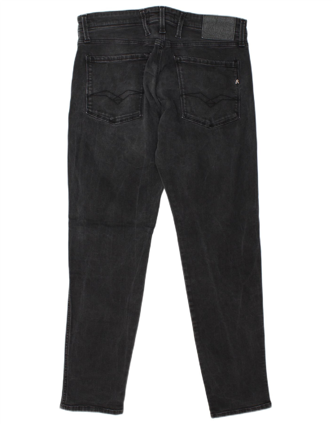 REPLAY Dame Anbass Slim Jeans W34 L30 Grå Bomuld