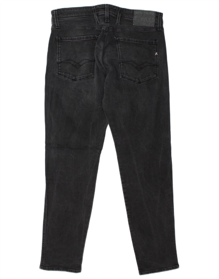 REPLAY Dame Anbass Slim Jeans W34 L30 Grå Bomuld