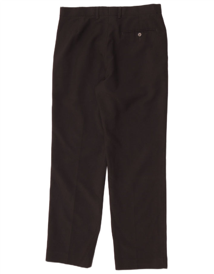 Marks & Spencer Straight Suit Bukser til mænd W32 L31 Sort polyester