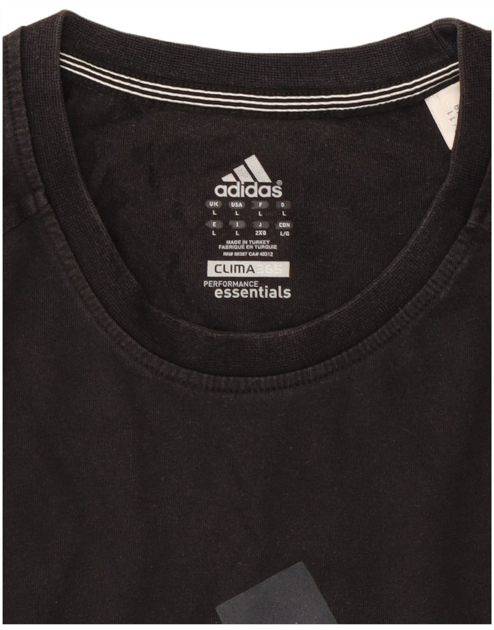 ADIDAS Herre Clima 365 Grafisk T-Shirt Top Stor Sort
