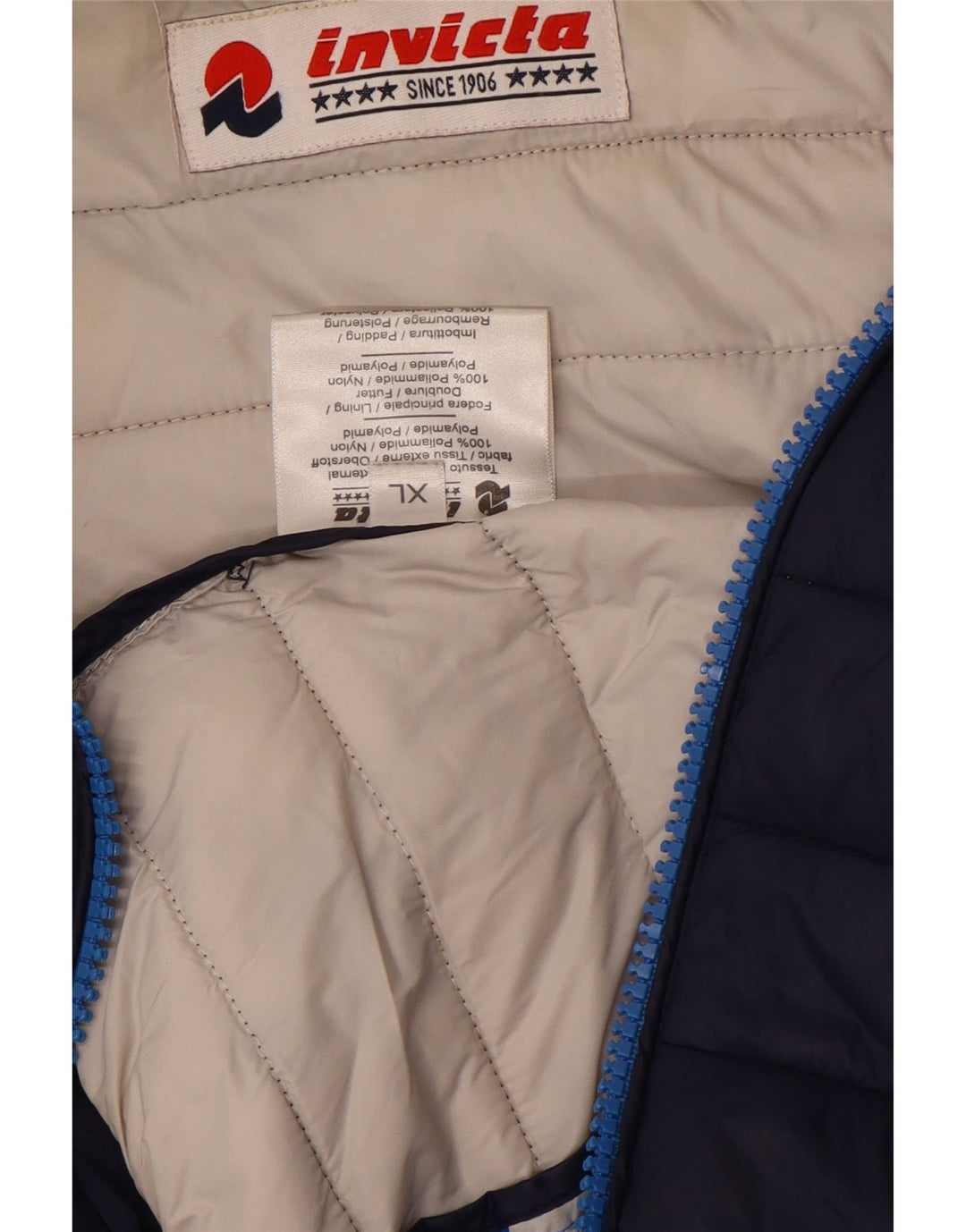 Invicta polstret jakke til kvinder UK 18 XL marineblå polyamid
