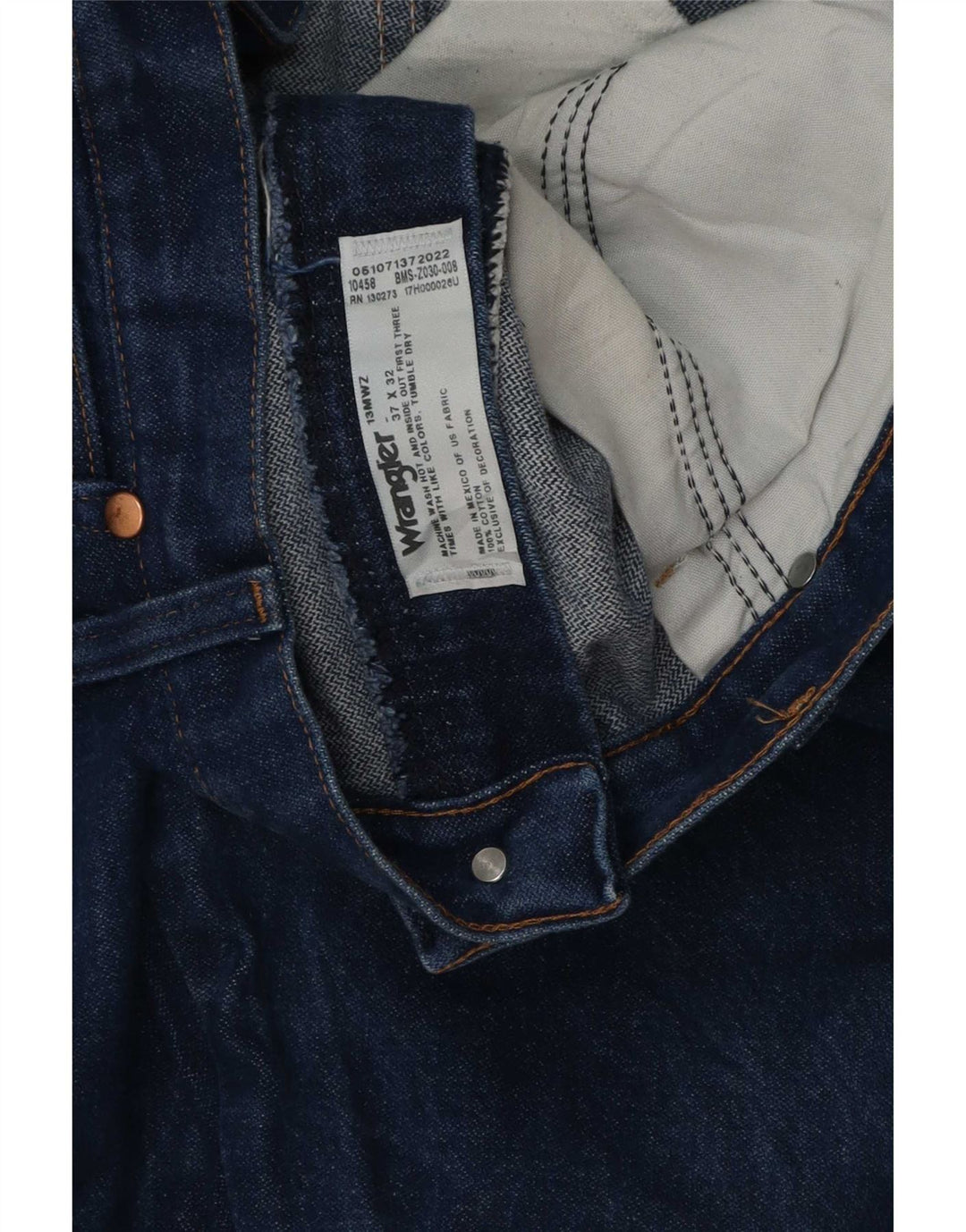 Wrangler Straight Jeans til mænd W37 L32 blå bomuld