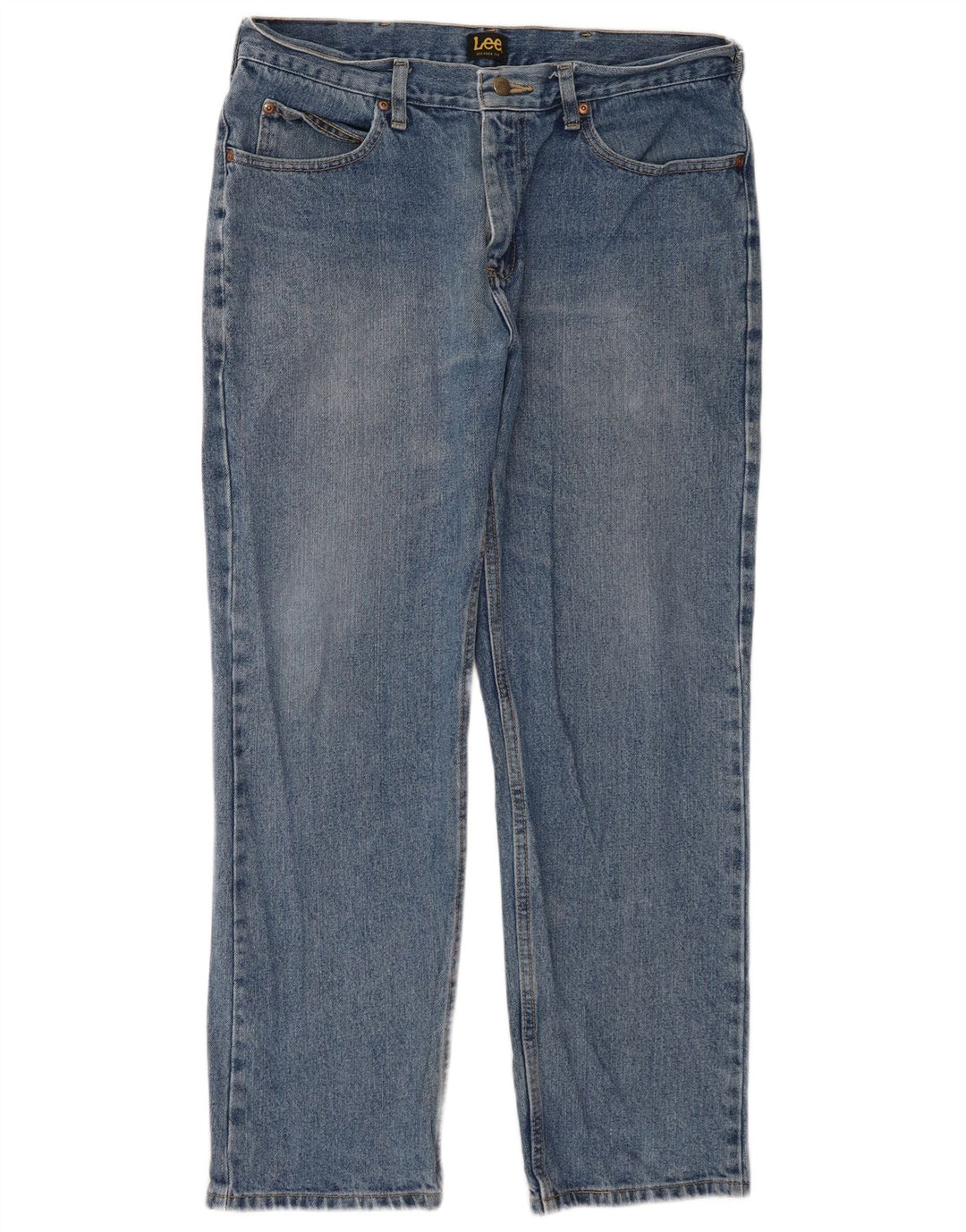 Lee Straight Jeans til mænd W34 L29 blå bomuld
