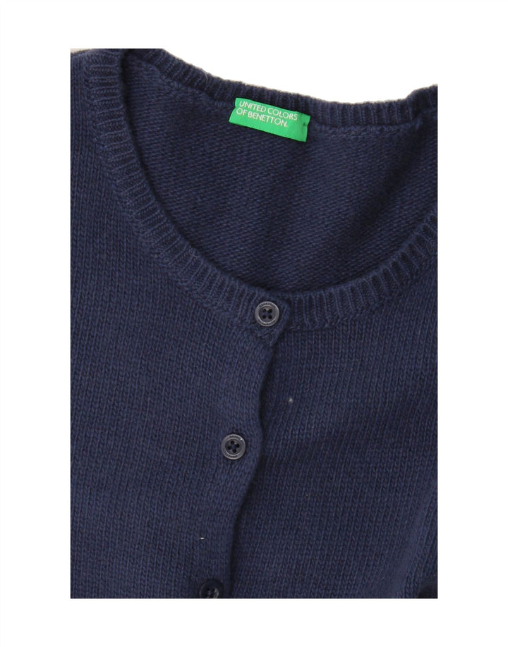 BENETTON Womens Cardigan Sweater UK 10 Small Navy Blue Vintage Benetton and Second-Hand Benetton from Messina Hembry 